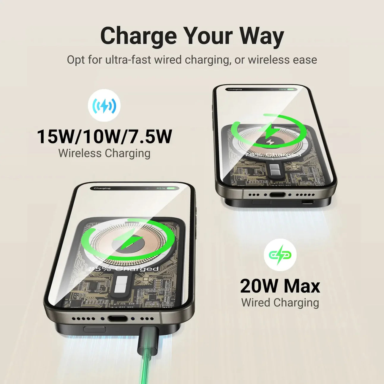 Ultra-thin Magnetic Wireless Power Bank 5000mAh