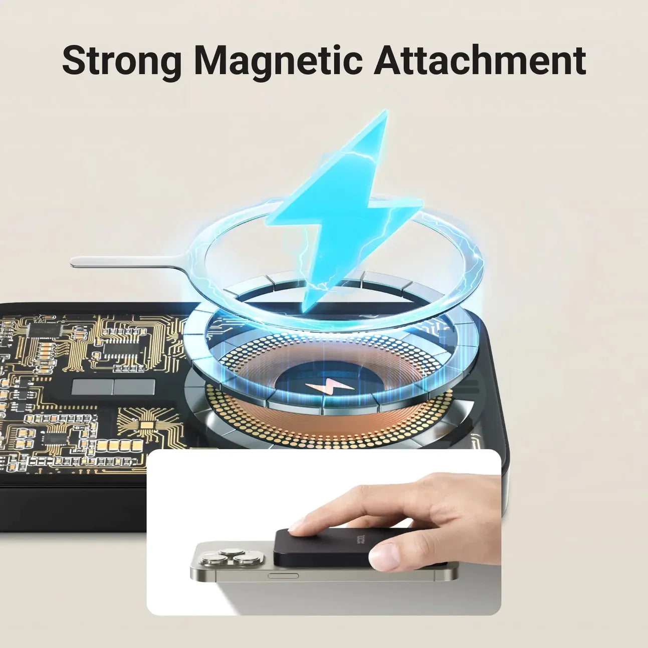 Ultra-thin Magnetic Wireless Power Bank 5000mAh