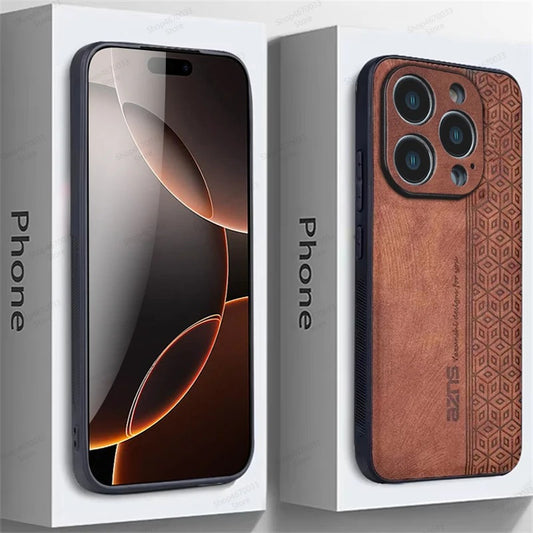 AZNS Shockproof Leather iPhone Case