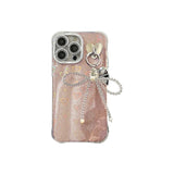 Aurora Glitter Heart with Lens iPhone Case