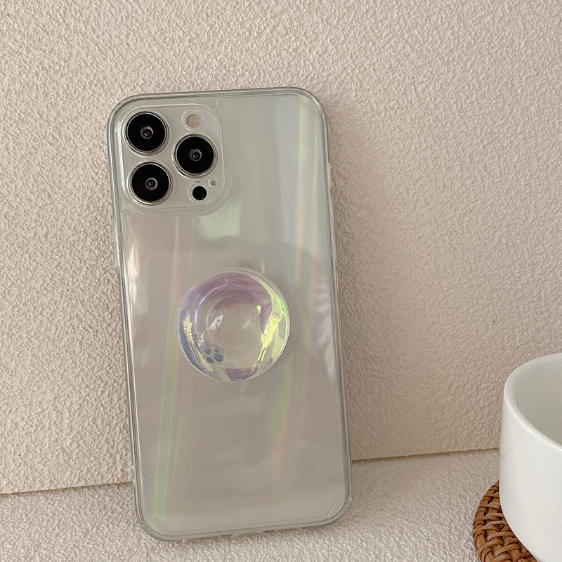 Transparent Aurora Laser Stand iPhone Case