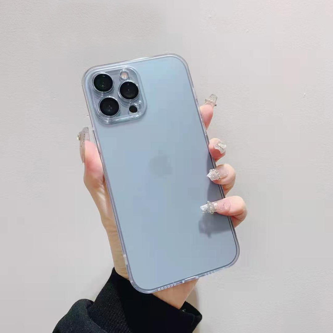 Clear And Matte Glass iPhone Case With Camera Protector