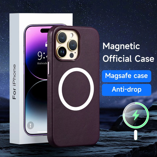 Genuine Leather Magsafing iPhone Case