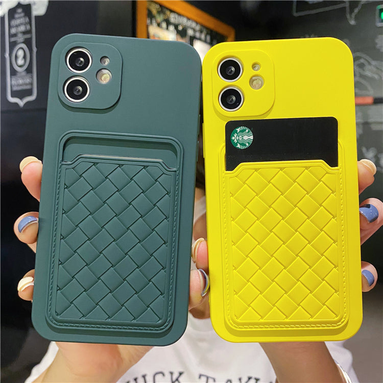Weave Pattern Card Holder iPhone Case