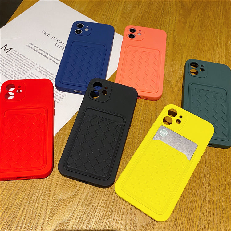 Weave Pattern Card Holder iPhone Case