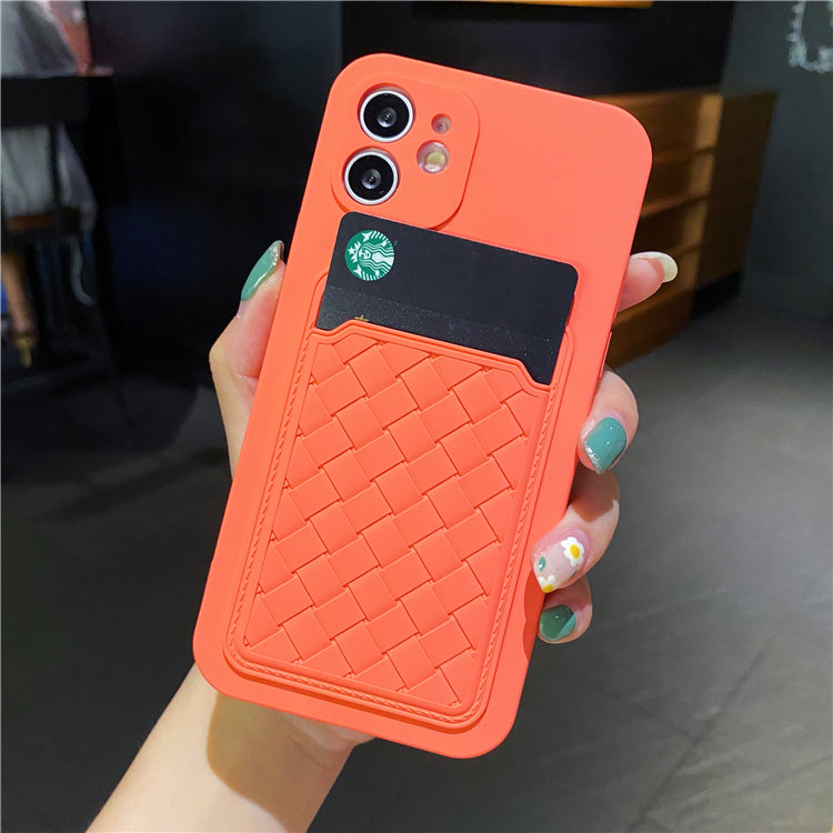 Weave Pattern Card Holder iPhone Case