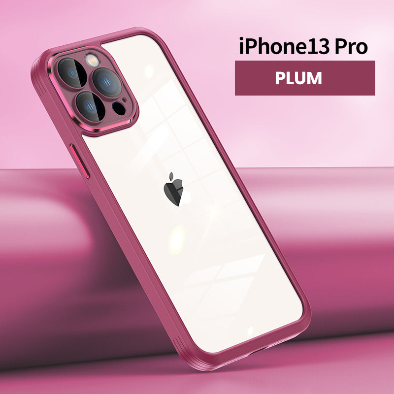 Upgraded Protective Cover Metal Button iPhone Case With Lens Film