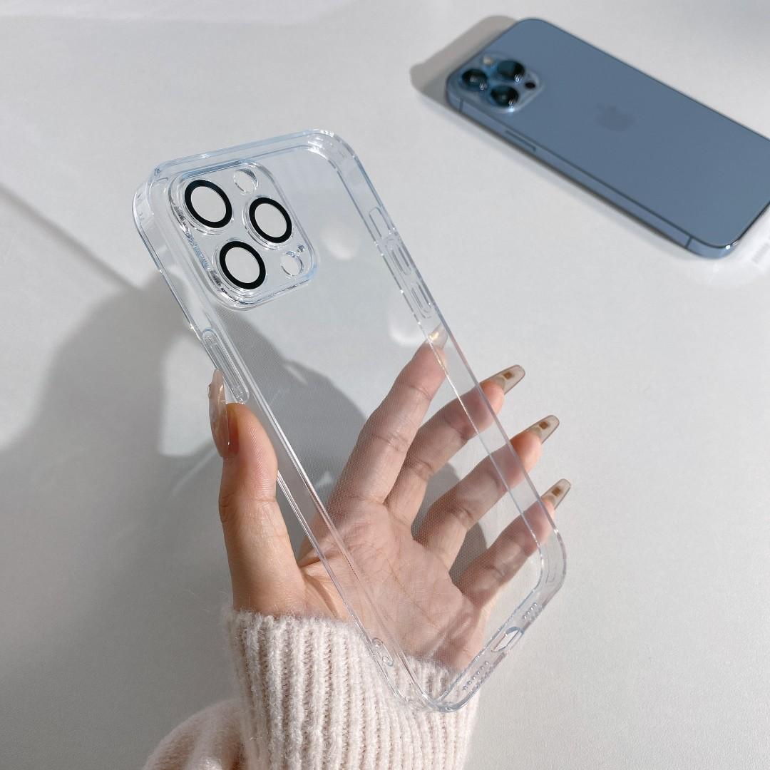 Clear And Matte Glass iPhone Case With Camera Protector