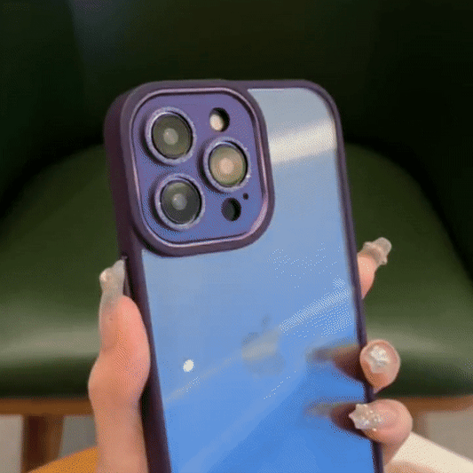 Shockproof Clear iPhone Case With Sparkly Lens Protector