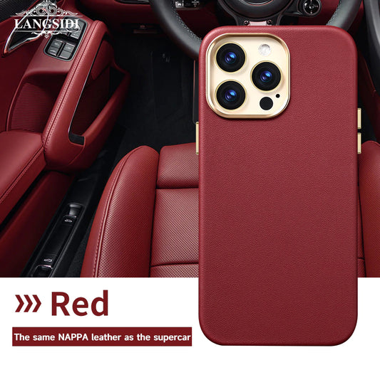 Genuine leather Magnetic iPhone Case