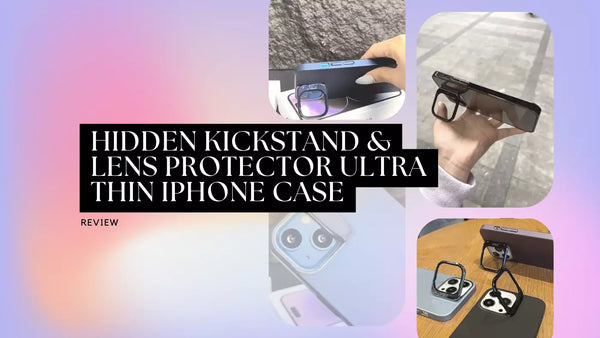 Hidden kickstand & Lens Protector Ultra Thin iPhone Case Review