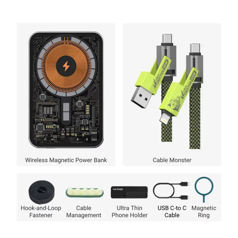 Ultra-thin Magnetic Wireless Power Bank 5000mAh