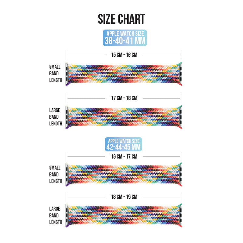 Color Waves Braided Loop Band