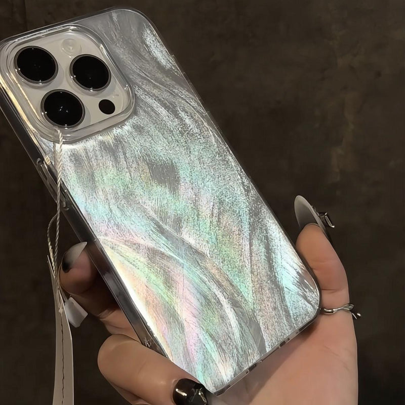 Laser Feather Gradient iPhone Case