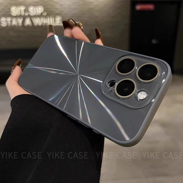 Aurora CD Pattern With Glass Lens iPhone Case