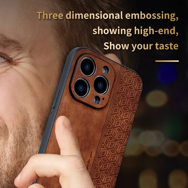AZNS Shockproof Leather iPhone Case