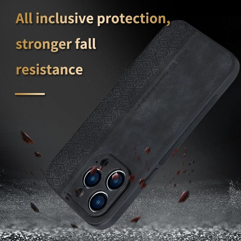 AZNS Shockproof Leather iPhone Case