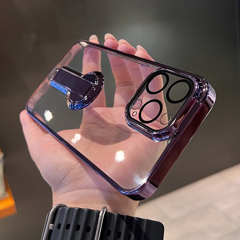 360-degree Rotating Kickstand Clear iPhone Case