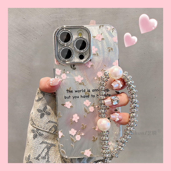 Floral Inspired with Lens Protector iPhone Case