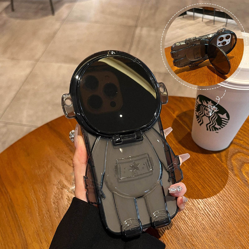 Full Astronaut Flip Cover kickstand with Lens Protector iPhone Case
