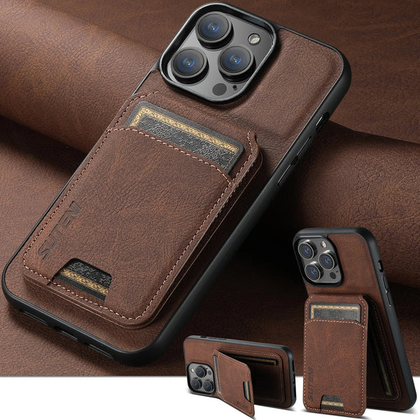 SUTENI Slim Card Holder iPhone Leather Case