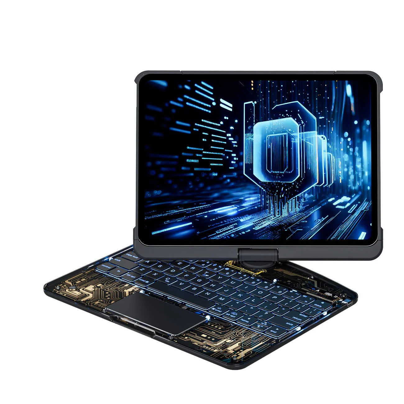 Transparent 360 iPad Keyboard Case