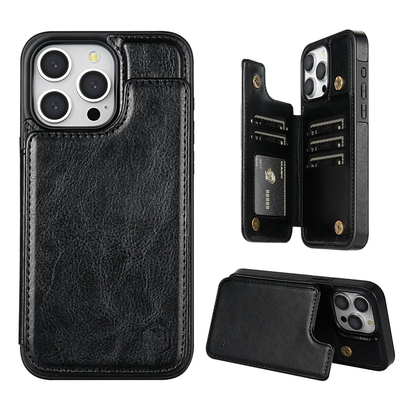 RFID Blocking Card Holder Leather iPhone Case