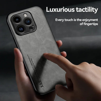 X&E Shockproof Leather iPhone Case