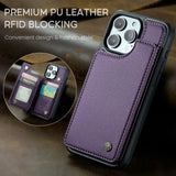 CASEME RFID Blocking Card Holder Leather iPhone Case