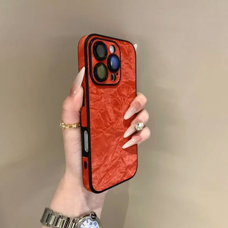 Silk Pattern iPhone Case With Camera Protector