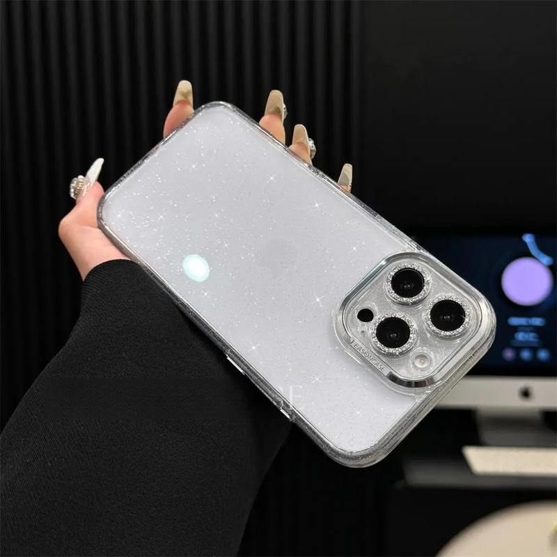 Starry Crystal Clear iPhone Case With Camera Protector