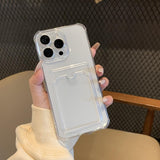 Luxury Card Holder Clear iPhone Case
