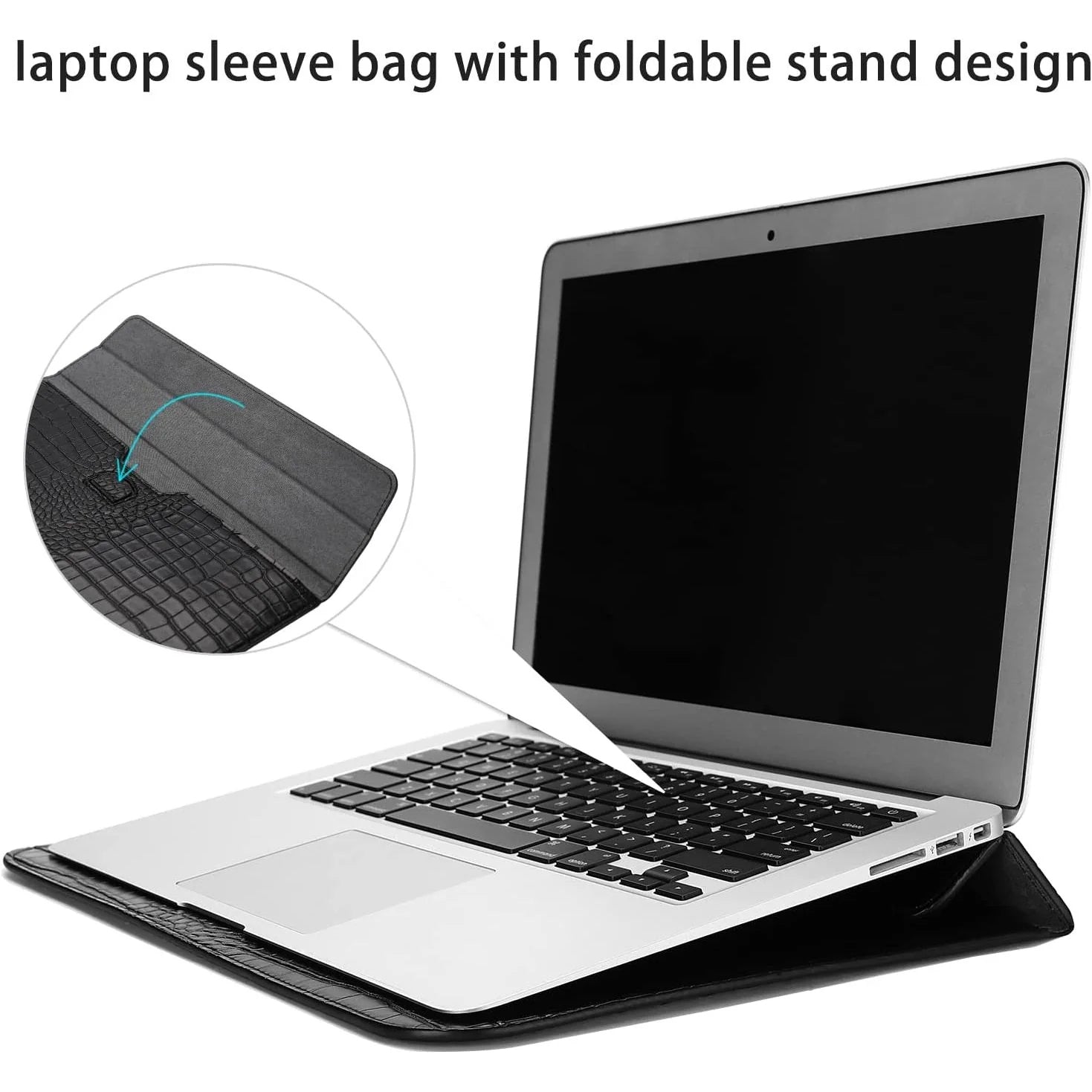 Crocodile Skin Leather iPad/Laptop Sleeve