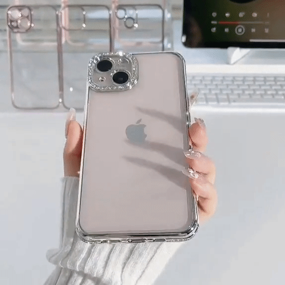 Luxury Rhinestones Transparent iPhone Case