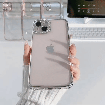 Luxury Rhinestones Transparent iPhone Case