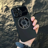 Matte Magsafing iphone case with big window camera protector