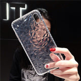 Transparent Diamond Pattern iPhone Case
