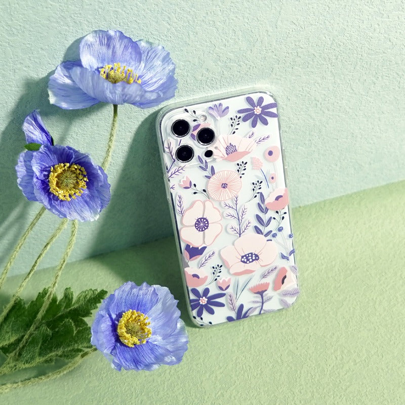 Floral Art Transparent iPhone Case