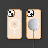 Magsafing Metal Button Silicone iPhone Case