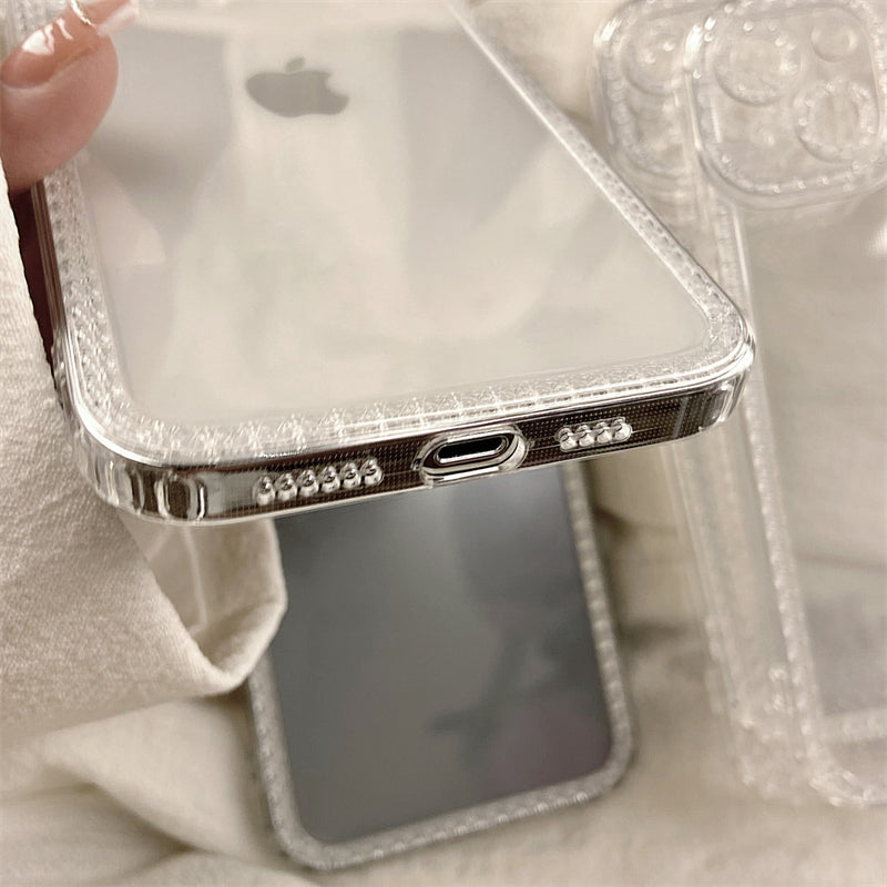 Transparent Diamond Frame iPhone Case