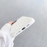 Soft Leather Lingge iPhone Case