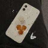 3D Flower Transparent iPhone Case
