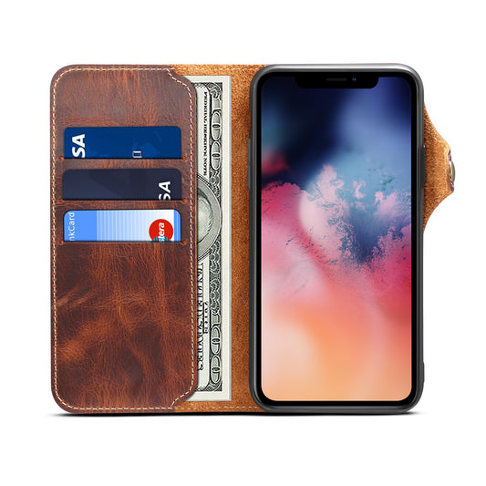Genuine Leather Protective Holster iPhone Case