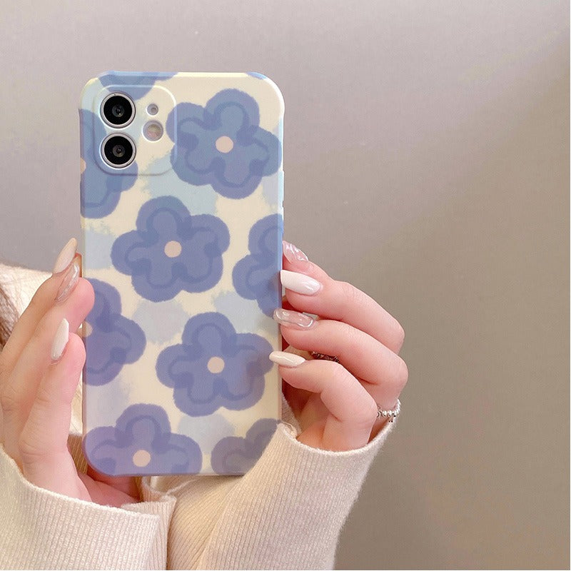 Blue Floral Pattern iPhone Case