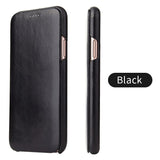 Genuine Leather Magnetic Flip Book iPhone Case