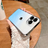 Faded Color Clear iPhone Case With Camera Protector