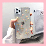 Cute Pink Flower Transparent iPhone Case