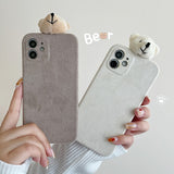 3D Bear Plush iPhone Case