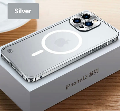 Upgraded Aluminum Frame Magsafing Matte iPhone Case