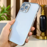 Metal Glitter Transparent iPhone Case With Camera Protector